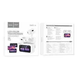 Бездротові TWS навушники EW72 Lite Soar with Touch Screen White Hoco teh0030047 - мініатюра 4