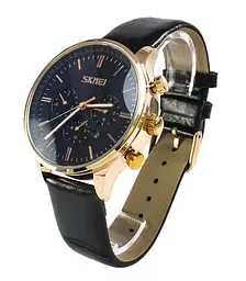 Чоловічий годинник Skmei 9117 Gold Brown класичні - мініатюра 5