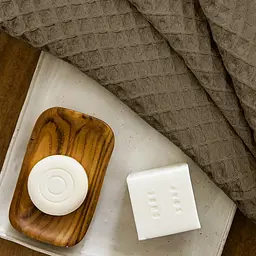 Вафельні рушники Dusty Greek Waffle 2шт 55х90см/75х130см (SetTw_GreekWaffle_08Mousse55x90_35Bronze75x130) - мініатюра 4