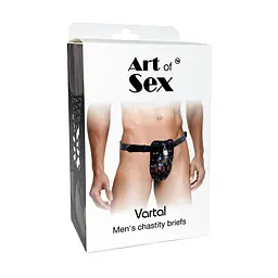 Чоловічий пояс вірності Art of Sex – Vartal, натуральна шкіра - мініатюра 4