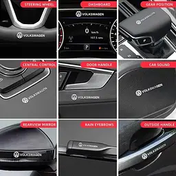 Наліпка з логотипом Volkswagen метал, на клейкій стрічці 1шт (універсальна) - мініатюра 3