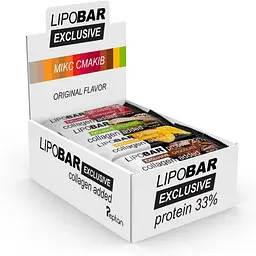 Батончик Lipobar Exclusive 20x50 г Мікс-бокс