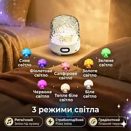 Нічник-проектор зоряного неба з Bluetooth колонкою UFT Північне сяйво - мініатюра 6