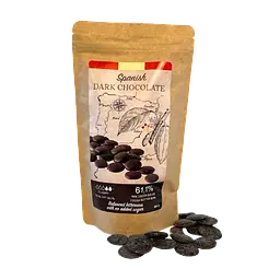 Шоколад чорний з замінником цукру 61% Natra Cacao 400 г
