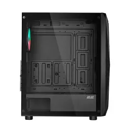 Корпус 2E Gaming Aruba (G3313B) Black без БЖ Mid Tower для ATX / Micro ATX / Mini ITX 1xUSB 3.0 / 2xUSB 2.0 макс. CPU - 165 мм / VGA - 330 мм 5x120 ARGB бічна панель із загартованого скла (2E-G3313B) - мініатюра 5