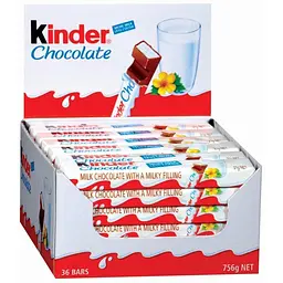 Упаковка шоколаду Kinder Chocolate Maxi 21 г х 36 шт