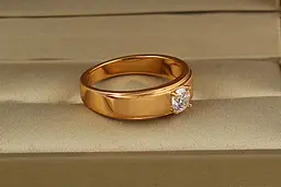 Кільце Xuping Jewelry Заручини р 19 золотисте - мініатюра 2
