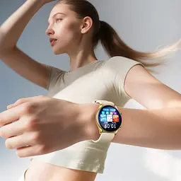 Смарт-годинник Hoco Y38 Amoled 36mm, 300 mAh, Smart watch (call version) Gold (6942007672061) - мініатюра 4