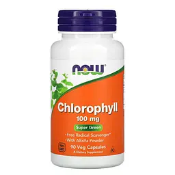 Хлорофіл Chlorophyll 100 mg 90 капсул NOW vit0004778