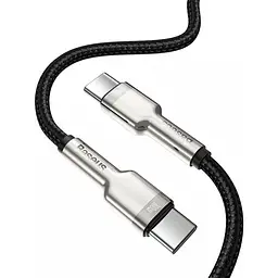 Кабель Baseus Cafule Metal Type-C to Type-C 100W (1m) black (CATJK-C01) - мініатюра 4