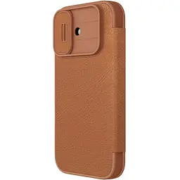 Шкіряний чохол-книжка Nillkin Qin Pro Camshield для Apple iPhone 17 (6.3) Brown