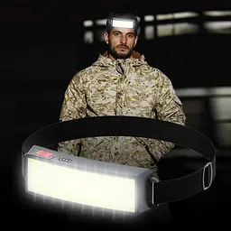 Налобний ліхтарик на акумуляторі з випуклою лінзою TM G14 Cob - мініатюра 9