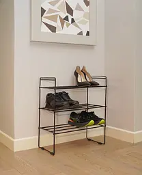 Етажерка для взуття Fabrika Home Art 48х25х60 см Чорний (FK1075B) - мініатюра 4