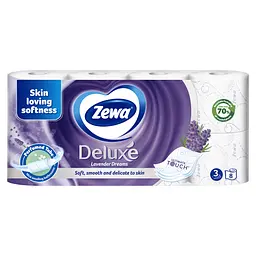 Туалетний папір Zewa Deluxe Лаванда тришаровий 8 рулонів - мініатюра 2
