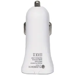 Автомобільний зарядний пристрій Florence Smart 2USB 3.1A White - мініатюра 2