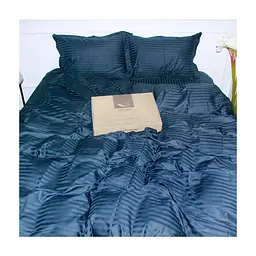 Постільна білизна MirSon Satin 30-0021DarkBlue 160х220 Сімейний (2200005255803) - мініатюра 3