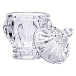 Цукорниця з кришкою Pearl із товстого скла 16 см Yiwu HP-4-107 - мініатюра 4