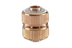 Муфта ремонтна латунна для поливального шланга сполучна Intertool Storm 1/2 x 1/2 - мініатюра 3