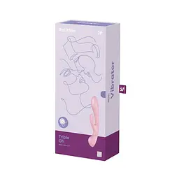 Двосторонній вібратор-кролик Satisfyer Triple Oh Pink, 3 мотори, руків’я-масажер - мініатюра 8