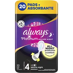 Гігієнічні прокладки Always Platinum Secure Night (розмір 4) 20 шт. - мініатюра 2