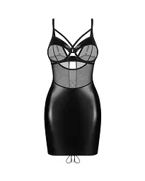 Сорочка та стрінги Obsessive Dominna L/XL (чорний) - мініатюра 7