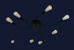 Люстра лабіринт в стилі лофт Levistella 756PR0230-8 BK - мініатюра 2