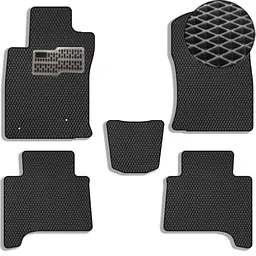 Килимки в салон EVA для Toyota Prado 120 2002-2010 (Металевий підп'ятник) Чорні 5 шт