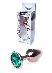 Анальна пробка Jewellery Red Gold PLUG Green Boss Series 64-00115 98275