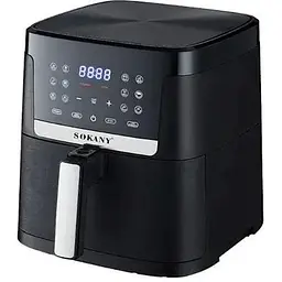 Аерофритюрниця аерогриль безмасляна Sokany SK-10004 8.5 л електрична сенсорна 1800 Вт