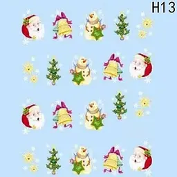 Новогодние наклейки на ногти