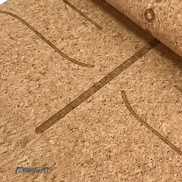 Килимок для йоги EasyFit Cork+TPE 5 мм двошаровий - мініатюра 4