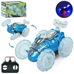 Машинка METR 999G-28ES р/к2,4G, трюкова, світло, оберт 360 14см блакитний