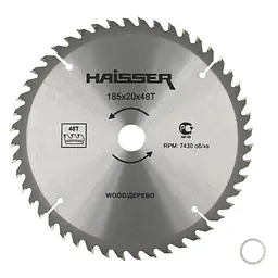 Диск пильний Haisser по дереву 185 x 20, 48 зубів (118492)