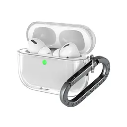 Чохол для навушників Apple AirPods Pro 3, прозорий, Air, термополіуретан (TPU), протиударний, захист від подряпин, пилу і ударів, футляр з карабіном для кріплення, точні вирізи для доступу до роз"ємів, ArmorStandart (ARM88268) - мініатюра 2
