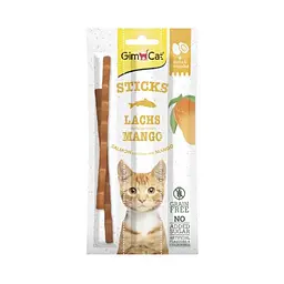 Лакомство GimCat Мясные палочки для кошек с лососем и манго, 3 шт. по 5 г