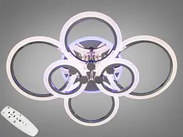 LED-люстра з диммером і кольоровою підсвіткою, колір хром, 105W