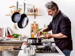 Набір сковорідок KitchenAid CSS 20+24+28 см з керамічним покриттям (CC005708-001) - мініатюра 4