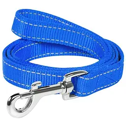 Повідець Dog Extreme з нейлону подвійний (ширина 25мм, довжина 122см) блакитний