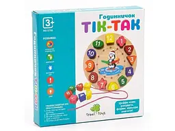 Дерев'яний сортер шнурівка Годинник, Limo Toy - мініатюра 2