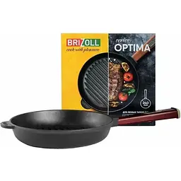 Сковорода-гриль Brizoll Optima-Bordo з ручкою 24х4 см (O2440G-P2) - мініатюра 2