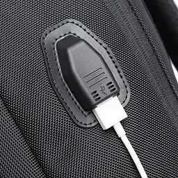 Рюкзак міський Bange BG-1921 22л ранець з відсіком для ноутбука до 15.6'' USB-роз'єм Black (19376) - мініатюра 6