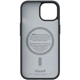 Чохол-накладка Njord Suede MagSafe Case Black для iPhone 15 (NA51SU00) - мініатюра 5