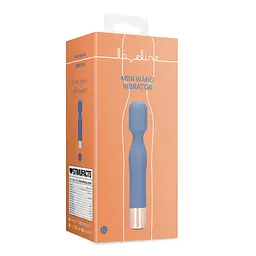 Вібратор Loveline Mini Wand 14.3 см синій - мініатюра 7