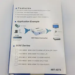 Конвертер адаптер з HDMI на AV тюльпани RCA перехідник перетворювач 1080P відео та аудіо UKC білий - мініатюра 8
