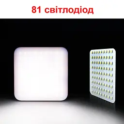 Ліхтар для кемпінгу 80W з 3-ма режимами, регулюванням яскравості з акумулятором 10000 мАч Unibrother YL-202 (100930) - мініатюра 5