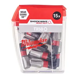 Біта SHOCKWAVE MILWAUKEE, TX50, 25мм, (15 шт), пластикова коробка - мініатюра 2