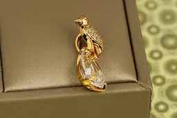 Кулон Xuping Jewelry пава для тоненької цепочки 2,5 см золотистий - мініатюра 2