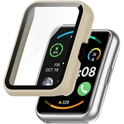 Чохол-накладка DK Пластик Gloss Скло Full Cover для Huawei Watch Fit 2 (ivory) - мініатюра 4