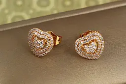 Сережки гвоздики Xuping Jewelry Ритм серця 11 мм золотисті - мініатюра 2