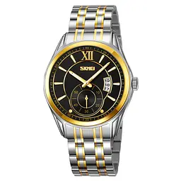 Наручний годинник чоловічий 9319TGDBK Silver-Gold-Black Skmei acs0030923